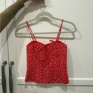 Zara Red Floral Tank Top